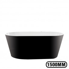 1500x750x580 mm Oval Bathtub Freestanding Acrylic Black Bath tub